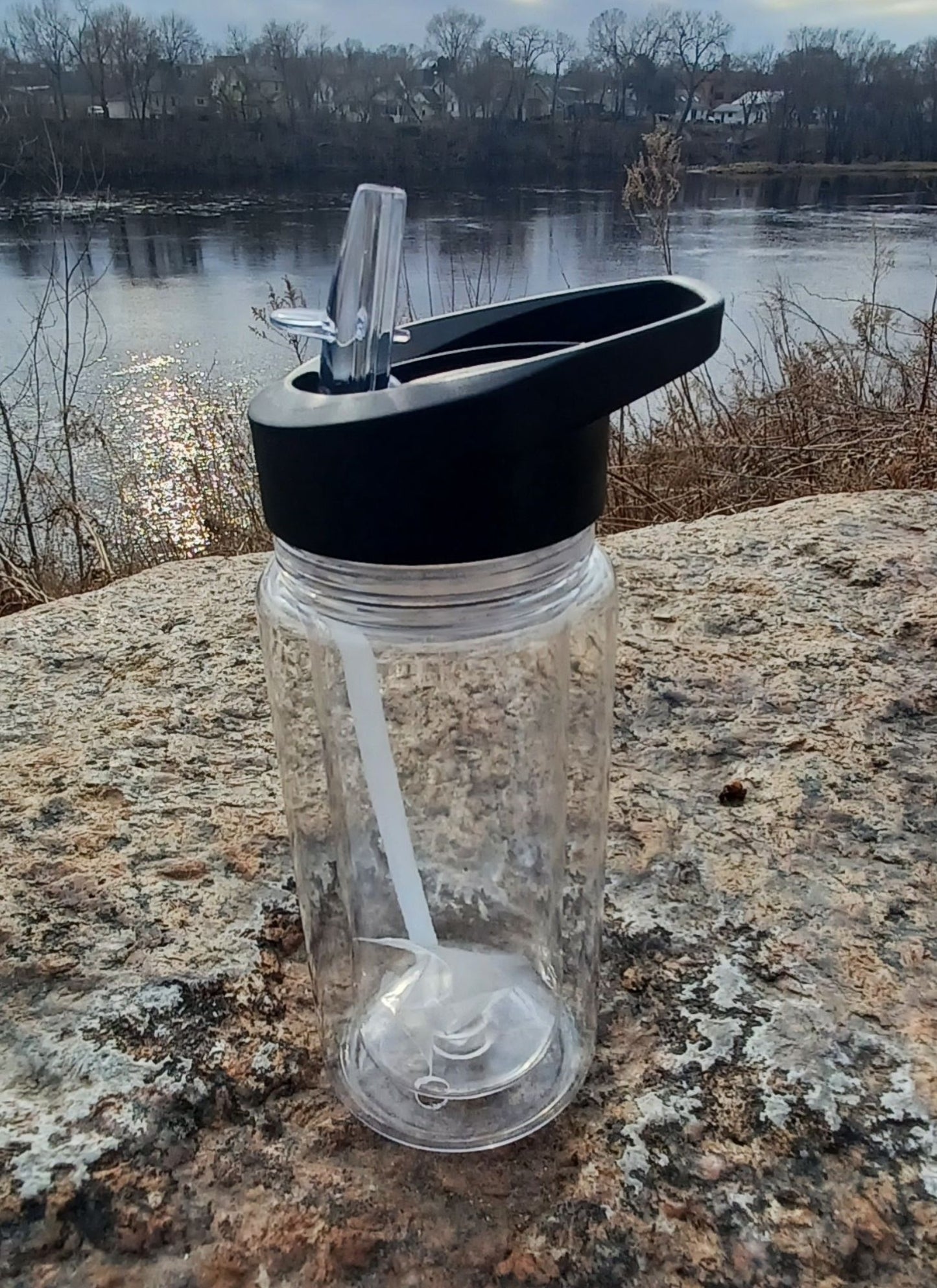 10oz Custom Snow Globe Water Bottle Live Claims